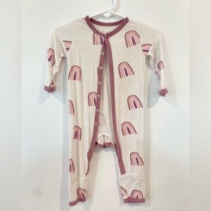 Kyte Baby Mulberry Rainbow Long Sleeved Snap Romper 3-6